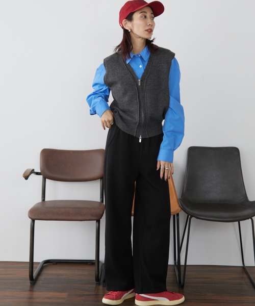 Auntie Rosa Holiday(アンティローザホリデー)の「フリース裏起毛ワイドパンツ / サイズ展開あり(スウェットパンツ・レディース・アイボリー/ブラック/グレー・SMALL/MEDIUM)」の11枚目の写真