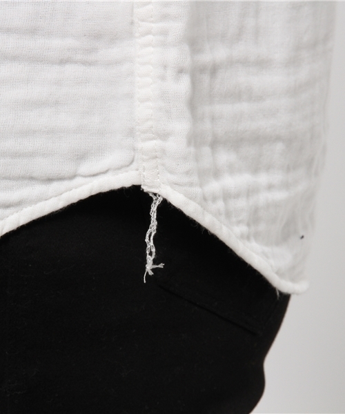 X-girl(エックスガール)の「GAUZE RELAXED SHIRT(シャツ/ブラウス・レディース・ホワイト/ピンク/ネイビー/オリーブ・1/2)」の11枚目の写真