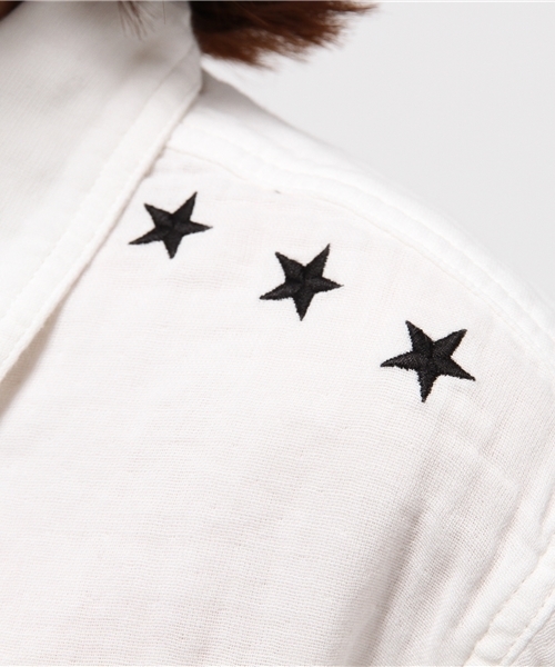 X-girl(エックスガール)の「GAUZE RELAXED SHIRT(シャツ/ブラウス・レディース・ホワイト/ピンク/ネイビー/オリーブ・1/2)」の12枚目の写真