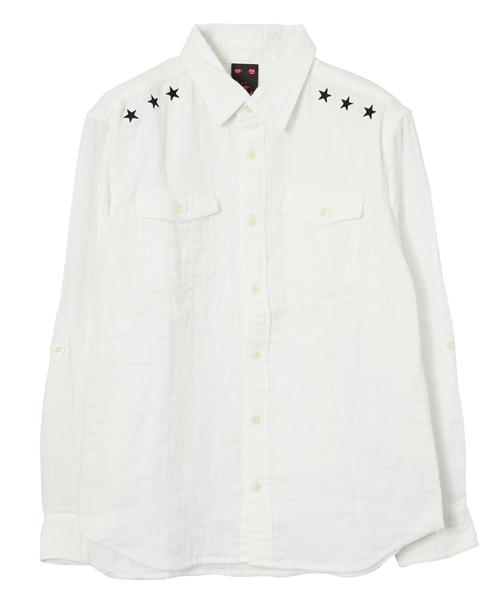 X-girl(エックスガール)の「GAUZE RELAXED SHIRT(シャツ/ブラウス・レディース・ホワイト/ピンク/ネイビー/オリーブ・1/2)」の20枚目の写真