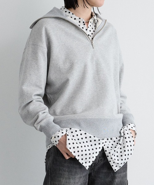 BABYLONE（バビロン）の「裏毛ハーフジッププルオーバー（スウェット