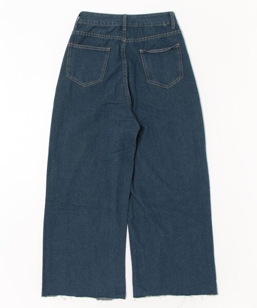 urge:(アージコロン )の「【URGE:】フレア デニム ハイウエスト プリーツ パンツ(デニムパンツ・レディース・ブルー・SMALL/MEDIUM/LARGE/X-LARGE)」の2枚目の写真