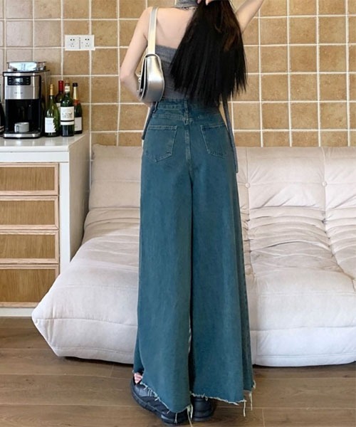 urge:(アージコロン )の「【URGE:】フレア デニム ハイウエスト プリーツ パンツ(デニムパンツ・レディース・ブルー・SMALL/MEDIUM/LARGE/X-LARGE)」の5枚目の写真
