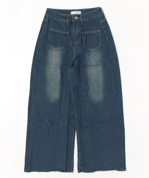 urge:(アージコロン )の「【URGE:】フレア デニム ハイウエスト プリーツ パンツ(デニムパンツ・レディース・ブルー・SMALL/MEDIUM/LARGE/X-LARGE)」の6枚目の写真