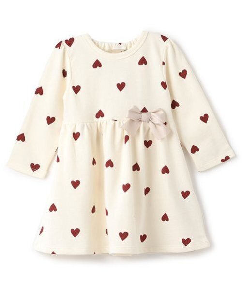 petit main（プティマイン）の「【GOODPRICE】カット裏毛ワンピース（ワンピース・キッズ・ライトピンク/アイボリー/ネイビー・80ｃｍ/90cm/130cm/100cm/120cm/110cm）」の2枚目の写真