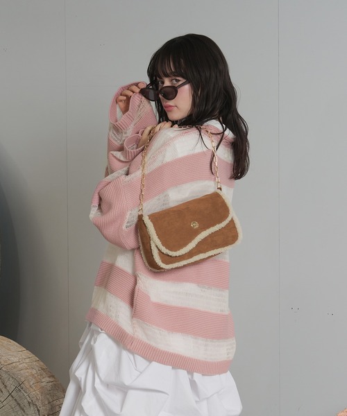 loin nuit ロワンニュイ シアーカラーニット loin nuit（ロワンニュイ）の「sheer collar knit / シアーカラー