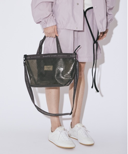要在庫確認【国内発】beautiful people / logo tape バッグ plaid vinyl logo tape bag M – beautiful people online store