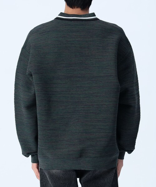 BEAMS HEART(ビームスハート)の「襟ライン ロングスリーブ ニット ポロシャツ(ポロシャツ・メンズ・グリーン/ブルー・LARGE/MEDIUM/SMALL)」の13枚目の写真