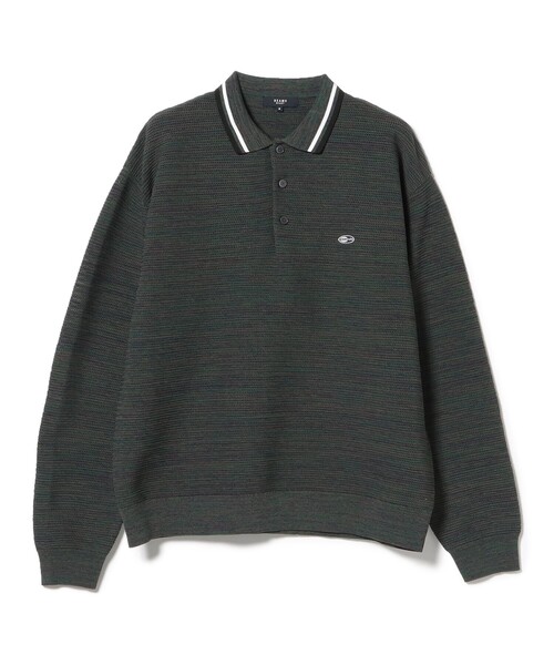 BEAMS HEART(ビームスハート)の「襟ライン ロングスリーブ ニット ポロシャツ(ポロシャツ・メンズ・グリーン/ブルー・LARGE/MEDIUM/SMALL)」の16枚目の写真