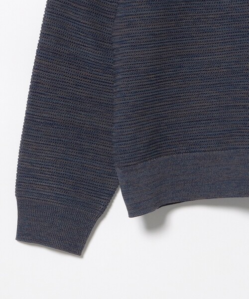 BEAMS HEART(ビームスハート)の「襟ライン ロングスリーブ ニット ポロシャツ(ポロシャツ・メンズ・グリーン/ブルー・LARGE/MEDIUM/SMALL)」の21枚目の写真