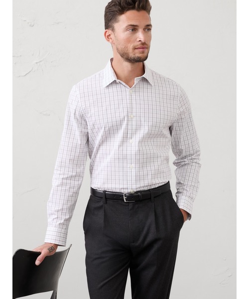 BANANA REPUBLIC FACTORY STORE(バナナリパブリック ファクトリーストア)の「BANANA REPUBLIC FACTORY STORE スリムドレスシャツ(シャツ/ブラウス・メンズ・ブルー系その他/ピンク/ブルー/ピンク系その他/ネイビー/ブラウン/ブラウン系その他/レッド系その他/バーガンディー/チャコールグレー/ブルー系その他2/ライトブルー/ブルー系その他3/マルチ/ピンク系その他2/チェック・M/L/XL/S)」の14枚目の写真