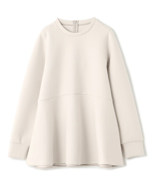 UNFILO(アンフィーロ)の「BEAUTY FORM JERSEY ペプラム トップス(スウェット・レディース・ベージュ系/ホワイト系/ネイビー系・MEDIUM/SMALL)」の2枚目の写真