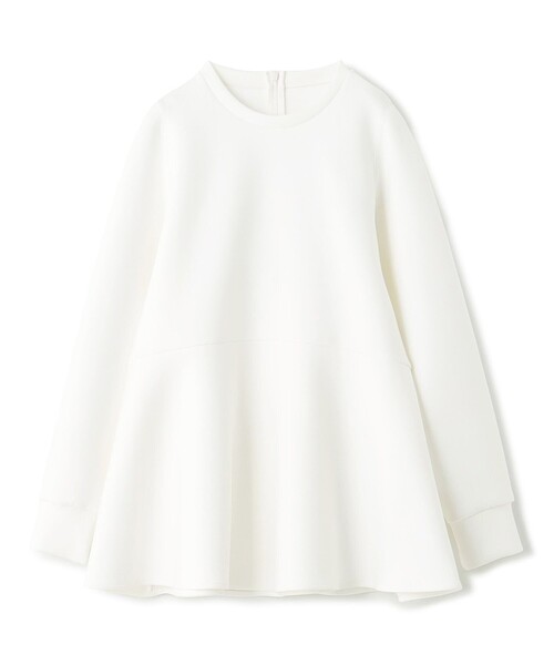 UNFILO(アンフィーロ)の「BEAUTY FORM JERSEY ペプラム トップス(スウェット・レディース・ベージュ系/ホワイト系/ネイビー系・MEDIUM/SMALL)」の7枚目の写真
