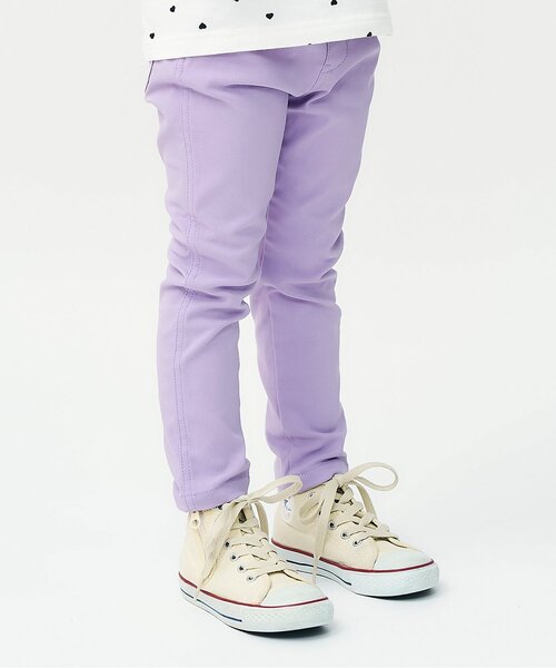 apres les cours（アプレレクール）の「【ジュニア対応】スキニー/7days Style pants（その他パンツ・キッズ・ブラック/インディゴブルー/ラベンダー・90/100/110/120/80/130/140）」の3枚目の写真