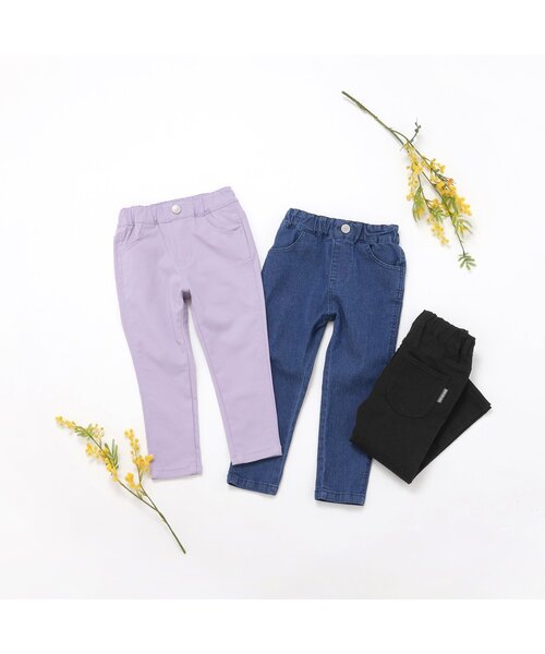 apres les cours（アプレレクール）の「【ジュニア対応】スキニー/7days Style pants（その他パンツ・キッズ・ブラック/インディゴブルー/ラベンダー・90/100/110/120/80/130/140）」の6枚目の写真