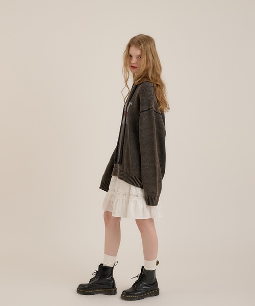 MUHET(ミュエータ)の「加工襟付きニット(ニット/セーター・レディース・ネイビー/ブラック・MEDIUM/X-LARGE)」の12枚目の写真