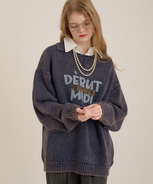 MUHET(ミュエータ)の「加工襟付きニット(ニット/セーター・レディース・ネイビー/ブラック・MEDIUM/X-LARGE)」の18枚目の写真