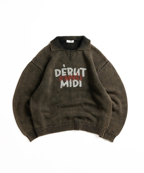 MUHET(ミュエータ)の「加工襟付きニット(ニット/セーター・レディース・ネイビー/ブラック・MEDIUM/X-LARGE)」の3枚目の写真