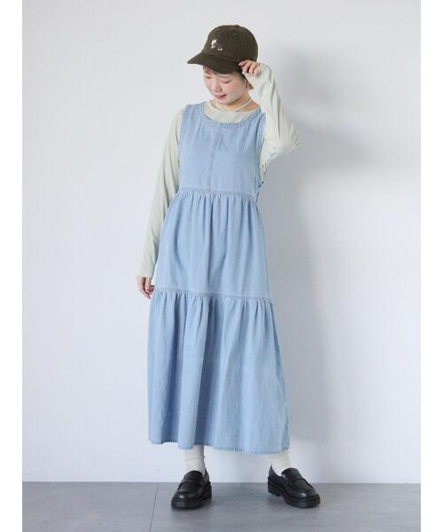 ehka sopo(エヘカソポ)の「デニムバックリボンワンピース(ワンピース・レディース・ブルー/サックスブルー/ネイビー・F)」の21枚目の写真