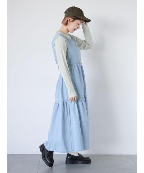 ehka sopo(エヘカソポ)の「デニムバックリボンワンピース(ワンピース・レディース・ブルー/サックスブルー/ネイビー・F)」の22枚目の写真