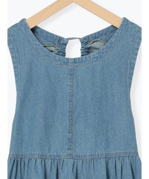 ehka sopo(エヘカソポ)の「デニムバックリボンワンピース(ワンピース・レディース・ブルー/サックスブルー/ネイビー・F)」の4枚目の写真
