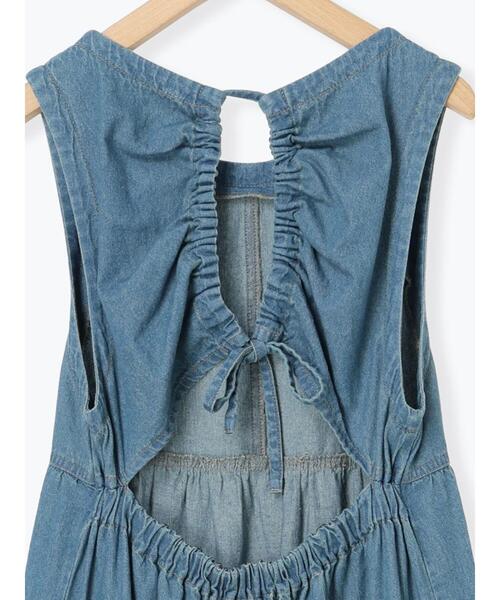 ehka sopo(エヘカソポ)の「デニムバックリボンワンピース(ワンピース・レディース・ブルー/サックスブルー/ネイビー・F)」の7枚目の写真