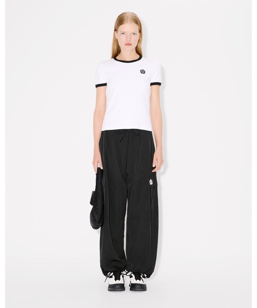 tシャツ 'Boke Flower 2.0' エンブロイダリー リブ Tシャツ レディース KENZO】 BOKE FLOWER 2.0' エンブロイダリー リブ Tシャツ