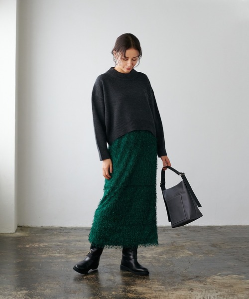 Jines（ジネス）の「PVCキャンバス ショルダー【BEAURE/ヴュレ】（ショルダーバッグ・レディース・チャコールグレー/ブルー・フリー）」の4枚目の写真