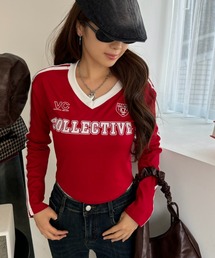 クロップド丈 ユニフォーム ゲーム 長袖Tシャツ