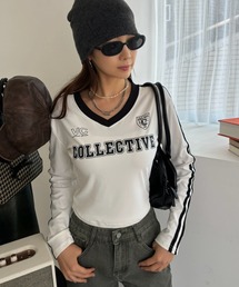 クロップド丈 ユニフォーム ゲーム 長袖Tシャツ