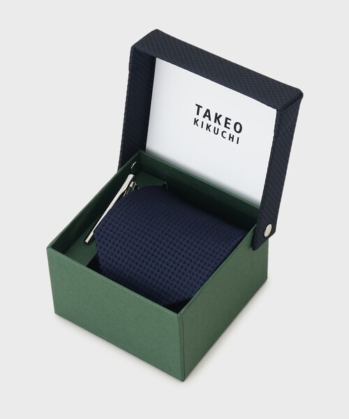 TAKEO KIKUCHI（タケオキクチ）の「【BOXセット】スタンダード柄ネクタイ＆タイバー（ネクタイ・メンズ・ネイビー系3/ネイビー系1/ネイビー・00）」の14枚目の写真