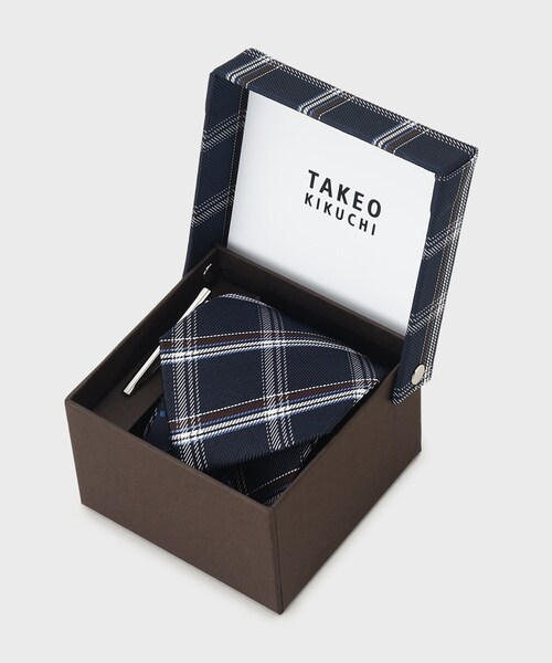 TAKEO KIKUCHI（タケオキクチ）の「【BOXセット】スタンダード柄ネクタイ＆タイバー（ネクタイ・メンズ・ネイビー系3/ネイビー系1/ネイビー・00）」の17枚目の写真