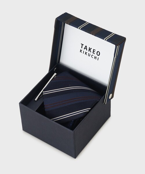 TAKEO KIKUCHI（タケオキクチ）の「【BOXセット】スタンダード柄ネクタイ＆タイバー（ネクタイ・メンズ・ネイビー系3/ネイビー系1/ネイビー・00）」の20枚目の写真