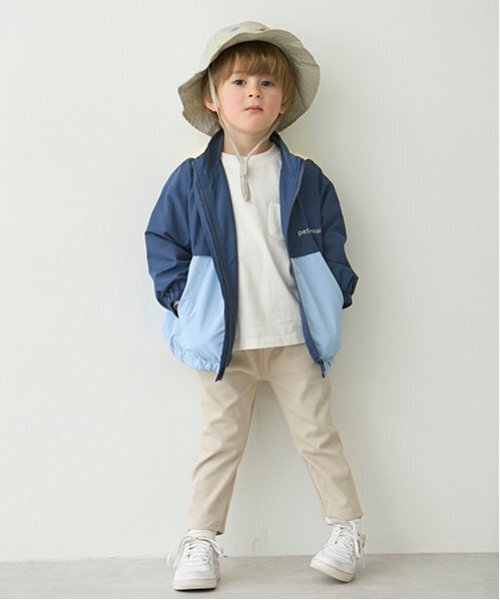 petit main（プティマイン）の「【撥水加工】切替ウィンブレ（ナイロンジャケット・キッズ・ネイビー/イエロー/サックスブルー/カラフル・110cm/80ｃｍ/120cm/100cm/90cm/130cm）」の10枚目の写真