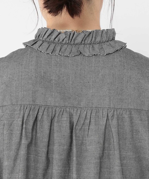 studio CLIP（スタディオクリップ）の「ダンガリーフリルワンピース（ワンピース・レディース・ブラック/ブルー・FREE）」の22枚目の写真