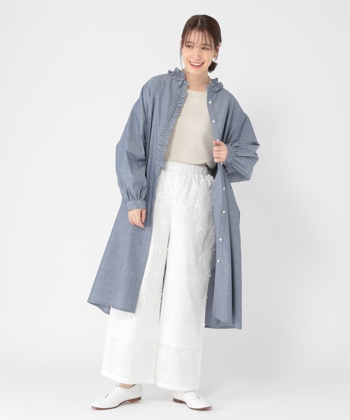 studio CLIP（スタディオクリップ）の「ダンガリーフリルワンピース（ワンピース・レディース・ブラック/ブルー・FREE）」の12枚目の写真