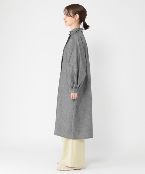 studio CLIP（スタディオクリップ）の「ダンガリーフリルワンピース（ワンピース・レディース・ブラック/ブルー・FREE）」の16枚目の写真