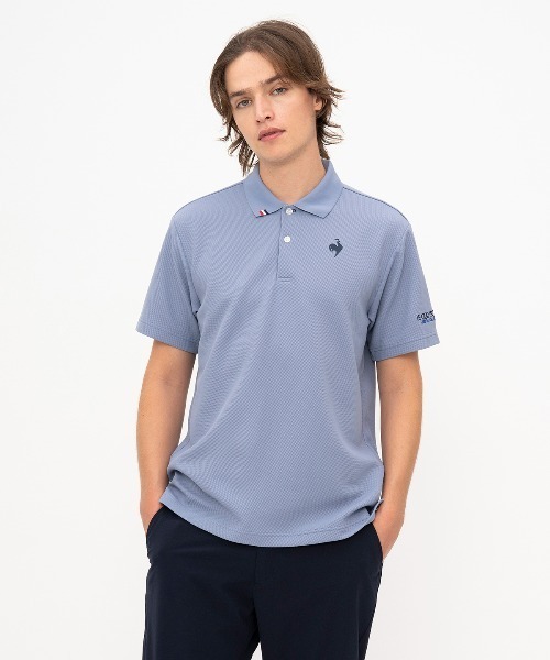 le coq sportif（ルコックスポルティフ）の「ヘランカカノコポロシャツ（ポロシャツ・メンズ・ネイビー/ホワイト/ブルー・M/L/XL/XXL/S）」の3枚目の写真