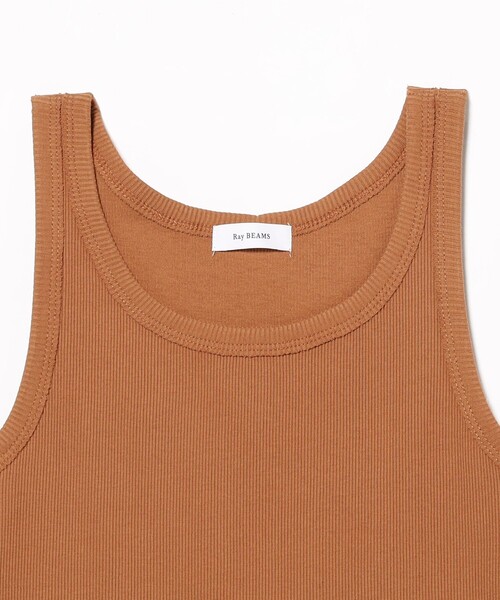 Ray BEAMS（レイビームス）の「ベーシック リブ タンクトップ（タンクトップ・レディース・ホワイト/ダークブラウン/ブラック・ONE SIZE）」の15枚目の写真
