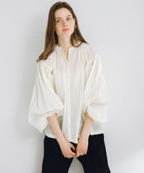 URBAN RESEARCH Sonny Label(アーバンリサーチサニーレーベル)の「エアリーコットンボイルギャザーブラウス(シャツ/ブラウス・レディース・ピンク/ミント/ブラック/オフホワイト・FREE)」の6枚目の写真