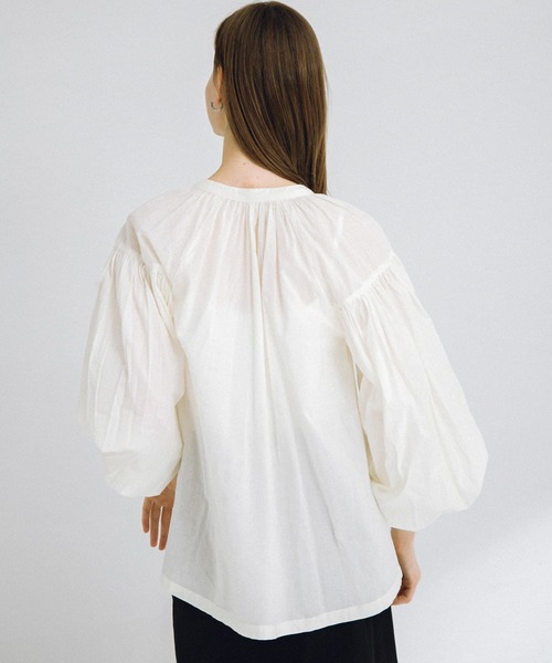 URBAN RESEARCH Sonny Label(アーバンリサーチサニーレーベル)の「エアリーコットンボイルギャザーブラウス(シャツ/ブラウス・レディース・ピンク/ミント/ブラック/オフホワイト・FREE)」の10枚目の写真