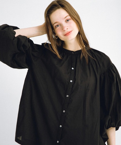 URBAN RESEARCH Sonny Label(アーバンリサーチサニーレーベル)の「エアリーコットンボイルギャザーブラウス(シャツ/ブラウス・レディース・ピンク/ミント/ブラック/オフホワイト・FREE)」の12枚目の写真