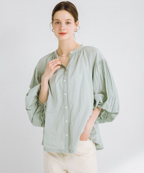 URBAN RESEARCH Sonny Label(アーバンリサーチサニーレーベル)の「エアリーコットンボイルギャザーブラウス(シャツ/ブラウス・レディース・ピンク/ミント/ブラック/オフホワイト・FREE)」の21枚目の写真