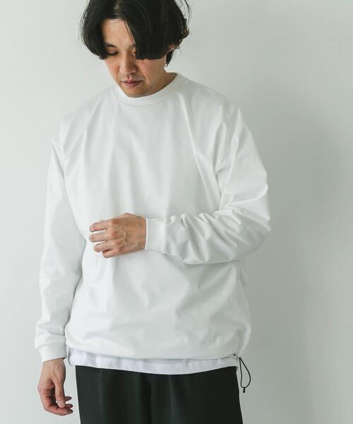URBAN RESEARCH DOORS（アーバンリサーチドアーズ）の「URD Drawstring Long-Sleeve T-shirts（Tシャツ/カットソー・メンズ・ホワイト/グレー/ブラック・LARGE/MEDIUM）」の11枚目の写真