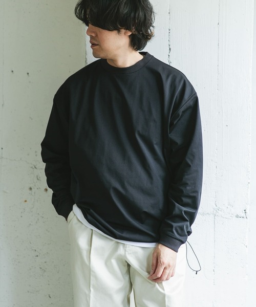dDdDdDd　BIG DRAWSTRING LONG-SLEEVE T dDdDdDd BIG DRAWSTRING LONG-SLEEVE T-SHIRTS(S WHITE): トップス