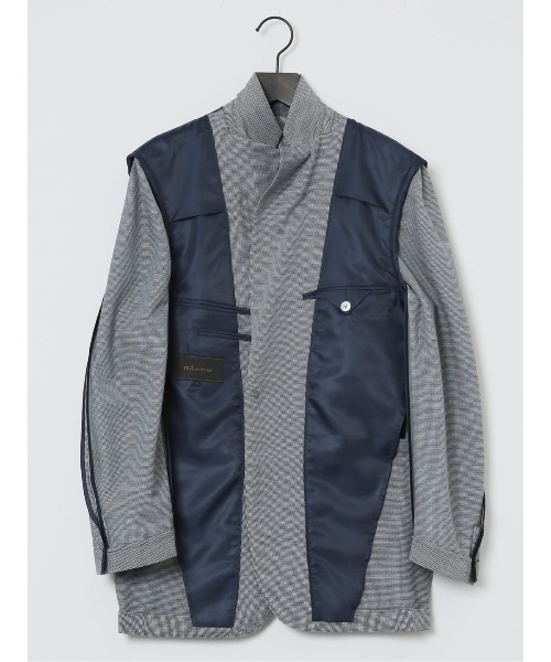 m.f.editorial(エムエフエディトリアル)の「【ストレッチ ウォッシャブル】m.f.エディトリアル メンズ Super100'S ウール 2ボタン ジャケット グレー(テーラードジャケット・メンズ・グレー/ベージュ・MEDIUM/LARGE/X-LARGE)」の19枚目の写真