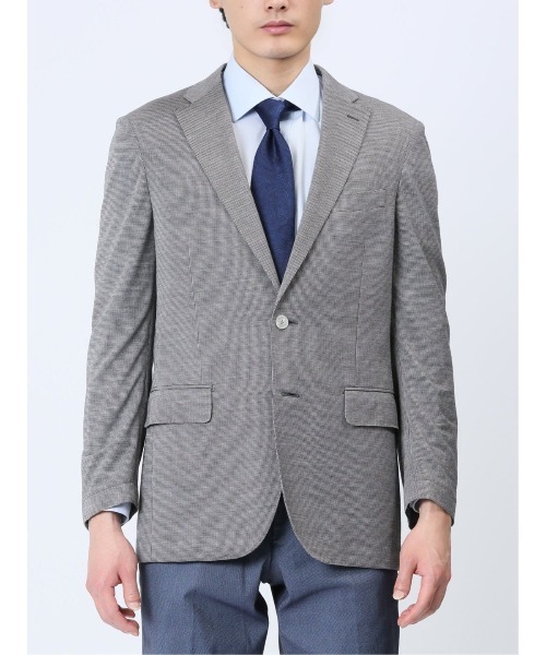 m.f.editorial(エムエフエディトリアル)の「【ストレッチ ウォッシャブル】m.f.エディトリアル メンズ Super100'S ウール 2ボタン ジャケット グレー(テーラードジャケット・メンズ・グレー/ベージュ・MEDIUM/LARGE/X-LARGE)」の22枚目の写真