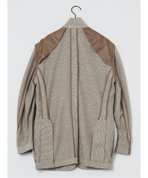 m.f.editorial(エムエフエディトリアル)の「【ストレッチ ウォッシャブル】m.f.エディトリアル メンズ Super100'S ウール 2ボタン ジャケット グレー(テーラードジャケット・メンズ・グレー/ベージュ・MEDIUM/LARGE/X-LARGE)」の6枚目の写真