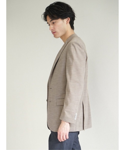 m.f.editorial(エムエフエディトリアル)の「【ストレッチ ウォッシャブル】m.f.エディトリアル メンズ Super100'S ウール 2ボタン ジャケット グレー(テーラードジャケット・メンズ・グレー/ベージュ・MEDIUM/LARGE/X-LARGE)」の13枚目の写真