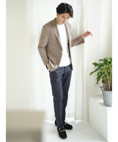 m.f.editorial(エムエフエディトリアル)の「【ストレッチ ウォッシャブル】m.f.エディトリアル メンズ Super100'S ウール 2ボタン ジャケット グレー(テーラードジャケット・メンズ・グレー/ベージュ・MEDIUM/LARGE/X-LARGE)」の17枚目の写真